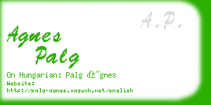 agnes palg business card